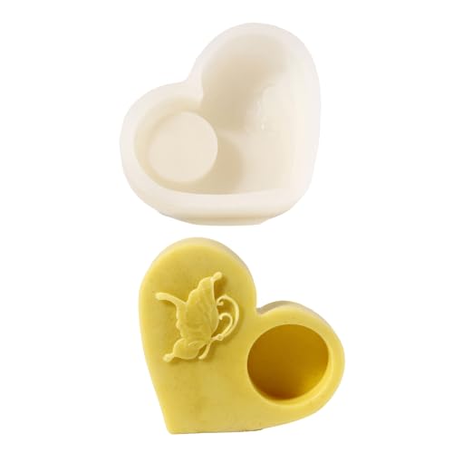 Geprägte Herzförmige Silikonformen Silikonkerzenhalterseife Für Epoxidharz Candlestick Teelight Seife Geprägte Herzförmige Silikonformen Silikonkerzenhalterseife Für Epoxidharz Candlestick Teelight Seife von Pyasuye