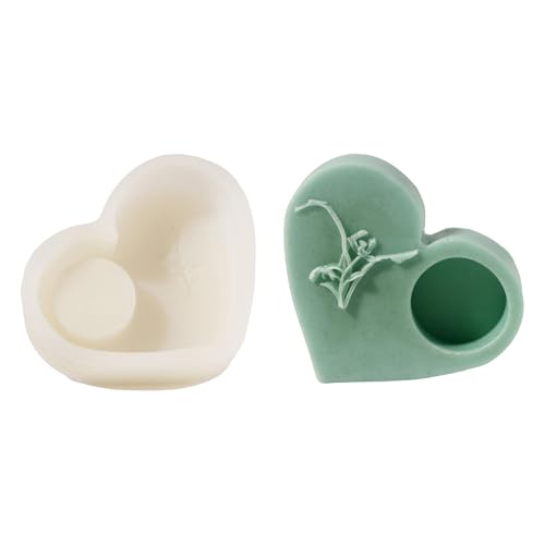 Geprägte Herzförmige Silikonformen Silikonkerzenhalterseife Für Epoxidharz Candlestick Teelight Seife Geprägte Herzförmige Silikonformen Silikonkerzenhalterseife Für Epoxidharz Candlestick Teelight Seife von Pyasuye