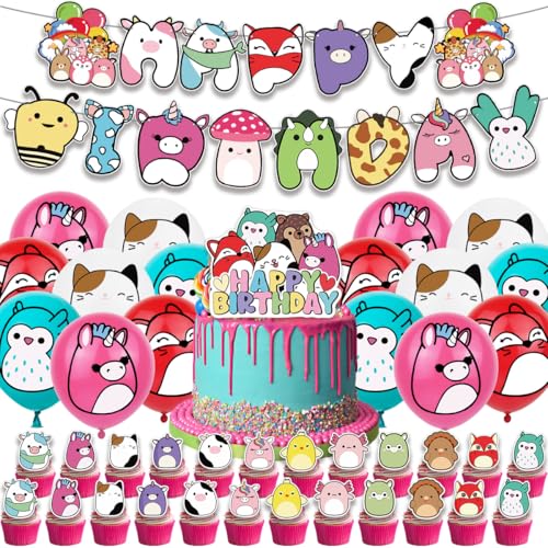 Cartoon-Geburtstagsparty-Dekorationen, Banner, Luftballons, Kuchendekoration, Cupcake-Topper, Kuchendekorationen Cartoon-Geburtstagsparty-Dekorationen, Banner, Luftballons, Kuchendekoration, Cupcake-Topper, Kuchendekorationen von Pyeunglloon