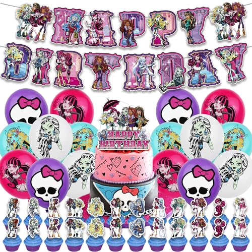 Monster H Geburtstagsparty-Dekorationen, Banner, Luftballons, Kuchendekoration, Cupcake-Topper, Kuchendekorationen Monster H Geburtstagsparty-Dekorationen, Banner, Luftballons, Kuchendekoration, Cupcake-Topper, Kuchendekorationen von Pyeunglloon