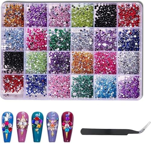 18000 Strasssteine für Nägel, Strass, Nail Art, für Bastelarbeiten, Nägel, Gesicht, Dekoration von Pynzeka