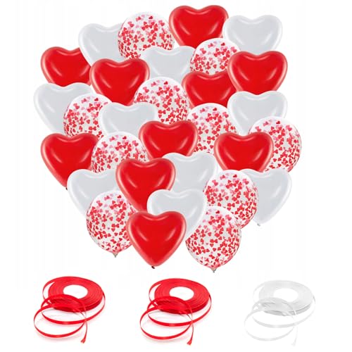 60 Stück Luftballons in Herzform, für Hochzeit, Verlobung, Hochzeit, Valentinstag und Geburtstag 60 Stück Luftballons in Herzform, für Hochzeit, Verlobung, Hochzeit, Valentinstag und Geburtstag von Pynzeka