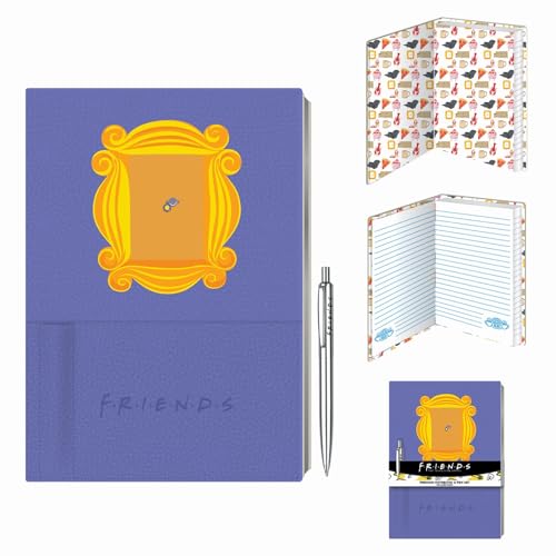 Friends Notizbuch und Stift-Set mit A5 Kunstleder-Notizbuch und Stift, 15 x 21 cm von Pyramid International