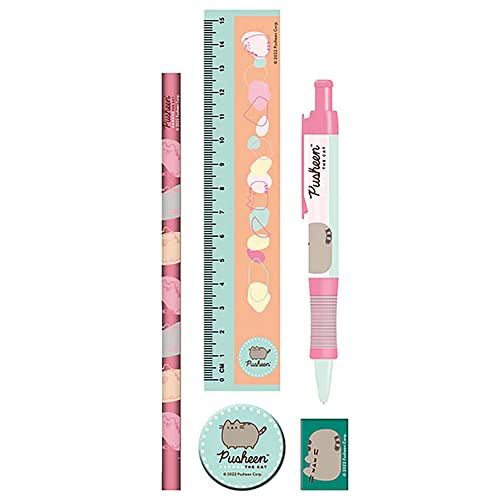 Pyramid Europe Pusheen/Hello Kitty Schreibset (Botanisches Design) 8.5 x 1.5 x 21cm - Offizielles Lizenzprodukt von Pyramid International