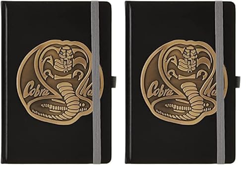 Pyramid International Cobra Kai Notizbuch aus Kunstleder, A5, elegantes Metallabzeichen-Design, unverzichtbar für Fans und Notizen, langlebige Konstruktion, offizielles Lizenzprodukt (Packung mit 2) von Pyramid International