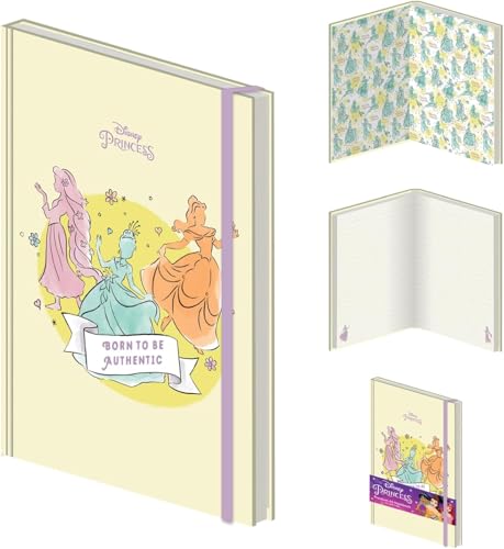 Pyramid International Disney Princess Notizbuch (Born to be Authentic Design) A5 Schreibbuch und Tagebuch – Offizielles Merchandise-Produkt von Pyramid International
