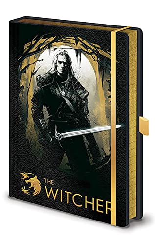 The Witcher (Forrest Hunt Design) A5 Notizbuch Premium mit Kunstledereinbad und liniertem Papier - Offizielles Lizenzprodukt von Pyramid International