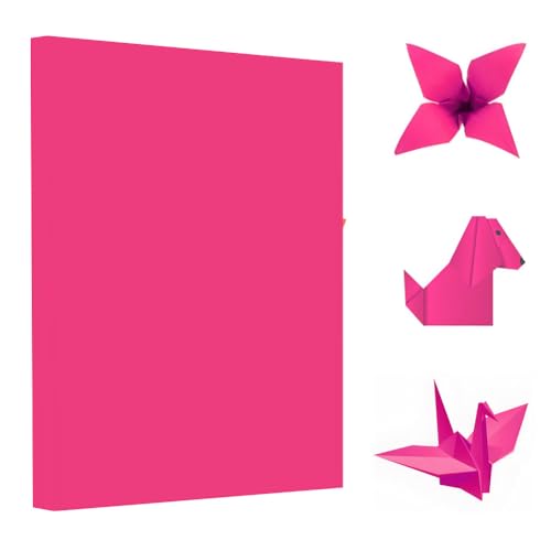 Origami-Papier, A4, Magenta, 100 Blatt, doppelseitig, farbig, leicht zu falten, großes Origami-Papier, A4, farbiges Kopierpapier, dünn, 70 g/m², für Anfänger, DIY-Handarbeit, Kunsthandwerksprojekte Origami-Papier, A4, Magenta, 100 Blatt, doppelseitig, farbig, leicht zu falten, großes Origami-Papier, A4, farbiges Kopierpapier, dünn, 70 g/m², für Anfänger, DIY-Handarbeit, Kunsthandwerksprojekte von Pyrisuu