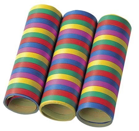 Partyartikel Luftschlangen bunt, 3er Pack von Pyro Partner