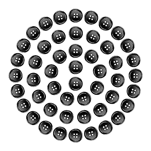 Knöpfe Harz Buttons 18mm Schwarz Knopf 4 Löcher Knöpfen zum Basteln 50 Stück Rund Hemdknöpfe mit Aufbewahrungsbox für Kleider Nähen DIY Handwerk und Deko Knöpfe Harz Buttons 18mm Schwarz Knopf 4 Löcher Knöpfen zum Basteln 50 Stück Rund Hemdknöpfe mit Aufbewahrungsbox für Kleider Nähen DIY Handwerk und Deko von Pyroclasia
