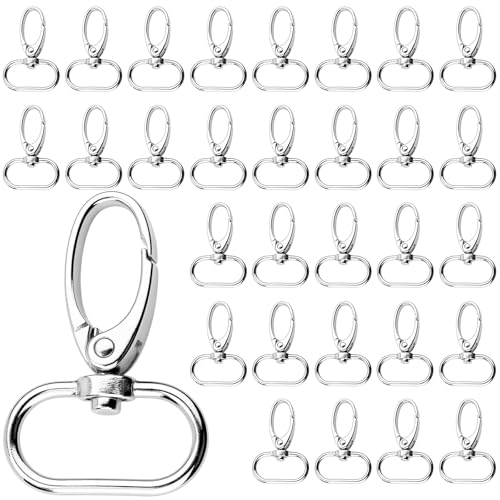 35 Stück Karabinerhaken mit Drehgelenk 25mm Schlüsselanhänger Karabiner Verschluss Schlüsselring D-Ringen Schwenkverschluss Hummer Drehbare Karabinerverschlüsse für Lanyard Makramee Tasche Silber 35 Stück Karabinerhaken mit Drehgelenk 25mm Schlüsselanhänger Karabiner Verschluss Schlüsselring D-Ringen Schwenkverschluss Hummer Drehbare Karabinerverschlüsse für Lanyard Makramee Tasche Silber von Pyroclasia