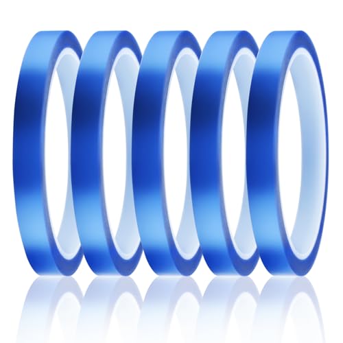 5 Rollen Hitzebeständiges Klebeband 10mmx33m Blau Thermisches Klebeband Sublimationsklebeband Heat Resistant Tape Keine Rückstände für Leiterplatten Elektronische Drucke Wärmeübertragung DIY Handwerk 5 Rollen Hitzebeständiges Klebeband 10mmx33m Blau Thermisches Klebeband Sublimationsklebeband Heat Resistant Tape Keine Rückstände für Leiterplatten Elektronische Drucke Wärmeübertragung DIY Handwerk von Pyroclasia