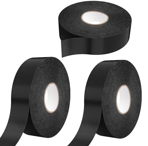 75M Pyroclasia Gewebeband Schwarz Kabelbaum Klebeband Stoffklebeband 3 Stück 19mm x 25m Textilklebeband Filzklebeband Kabel Isolierung Kfz Isolierband Kabelbaum Hitzebeständig für Auto Kabel Befestigt von Pyroclasia