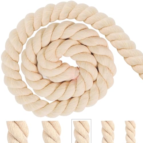 Baumwollkordel Tau Seil 12mm 5m Beige Baumwollseil Kordelband Rope Laces Makramee Garn Dicke Kordel Baumwollschnur für Dekoration, DIY-Bastelarbeiten, Handwerk, Gartenarbeit, Geschenke Verpackung Baumwollkordel Tau Seil 12mm 5m Beige Baumwollseil Kordelband Rope Laces Makramee Garn Dicke Kordel Baumwollschnur für Dekoration, DIY-Bastelarbeiten, Handwerk, Gartenarbeit, Geschenke Verpackung von Pyroclasia