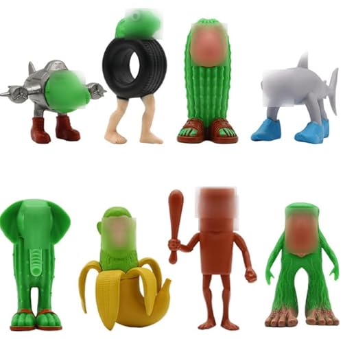 Italian Brain Mini Figuren Deko Set, 8 Stück Tungtungtung Party Kuchen Dekoration, Cartoon Geburtstag Tortendeko Spielzeug Figuren Set für Kinder Fans Geburtstag von PyrrlicToy