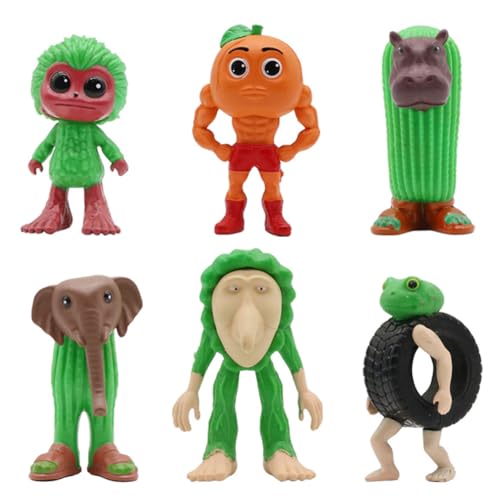 PyrrlicToy Spielzeugfiguren Set, 3D Tung Tung Sahur Figur, Figuren Cake Topper, Witzige Cartoon-Figur, Sammelstück für Regaldekoration(2-3,5 Zoll) von PyrrlicToy