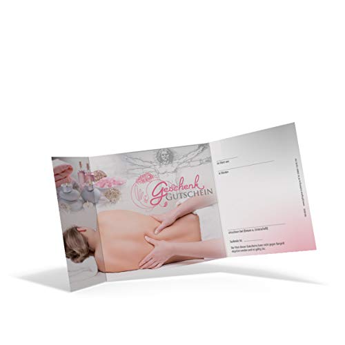 Pythagoras Massage Geschenkgutscheine, 10 Faltgutscheine mit Stecklasche, großes Feld für Firmenstempel, Außenseite hochglänzend Pythagoras Massage Geschenkgutscheine, 10 Faltgutscheine mit Stecklasche, großes Feld für Firmenstempel, Außenseite hochglänzend von Pythagoras