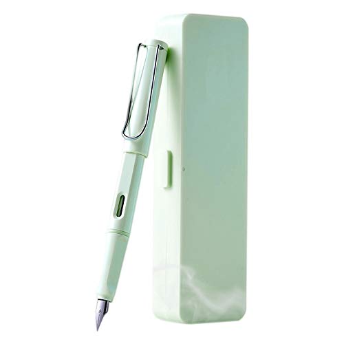 Pyugxab Füllfederhalter, 0,38 mm, Kalligraphie, positive Haltung, mit Stiftbox, Kalligraphie und Tintenstift-Zubehör, Grün von Pyugxab