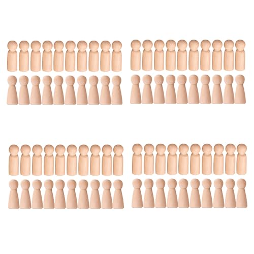 Pyugxab Holzpflock Puppe Unvollendete HöLzerne Menschen Plain Blank Bodies Angel Dolls für DIY Craft Pack Von 80 Pyugxab Holzpflock Puppe Unvollendete HöLzerne Menschen Plain Blank Bodies Angel Dolls für DIY Craft Pack Von 80 von Pyugxab