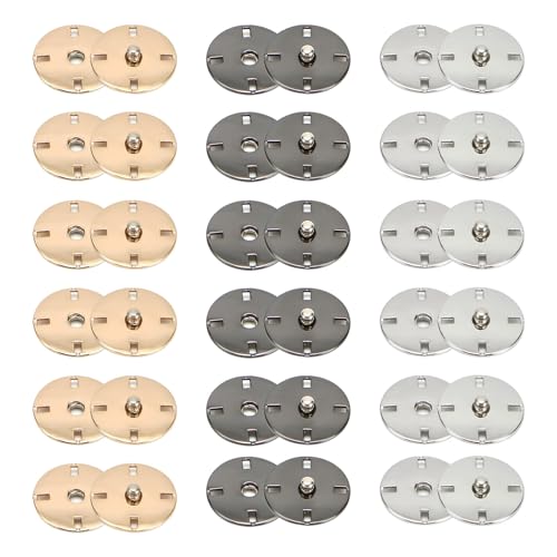 Pyuyan 18 Stücke DIY Mäntel Nähzubehör, Pullover Verdeckter Knopf, Druckknöpfe für Mäntel und Pullover, Metalldruckknöpfe, für Handarbeiten Basteln, Kleidung, Nähen, Taschen Pyuyan 18 Stücke DIY Mäntel Nähzubehör, Pullover Verdeckter Knopf, Druckknöpfe für Mäntel und Pullover, Metalldruckknöpfe, für Handarbeiten Basteln, Kleidung, Nähen, Taschen von Pyuyan