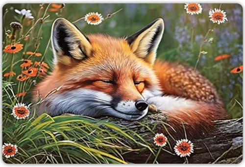 Pzecaru Fox Diamond Painting Kits für Erwachsene, Full Round Drill Gem Fox Diamond Art Kits von Pzecaru