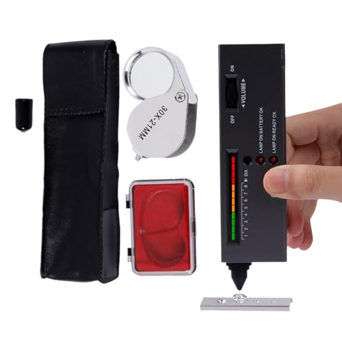 Gem Tester, Portable Jewelry Tester Pen, ABS Professional Precious Stone Testing Tool, 130g Reliable for Verification, Analysis, Evaluating, and Authenticating Gems for Collectors, 13.5x4x2.3cm von Pzuryhg