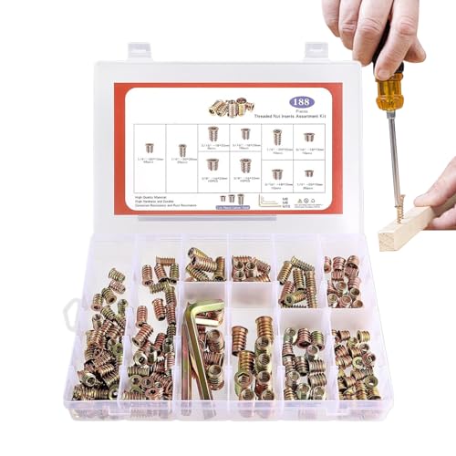 Hexagon Socket Nuts Set, Hexagon Nuts Assortment Kit with Hex Spanner Wrench, Sturdy Bolt Fastener Hardware for Home Projects, Plywood, Pine Wood Furniture Assembly and Repair Tasks Hexagon Socket Nuts Set, Hexagon Nuts Assortment Kit with Hex Spanner Wrench, Sturdy Bolt Fastener Hardware for Home Projects, Plywood, Pine Wood Furniture Assembly and Repair Tasks von Pzuryhg