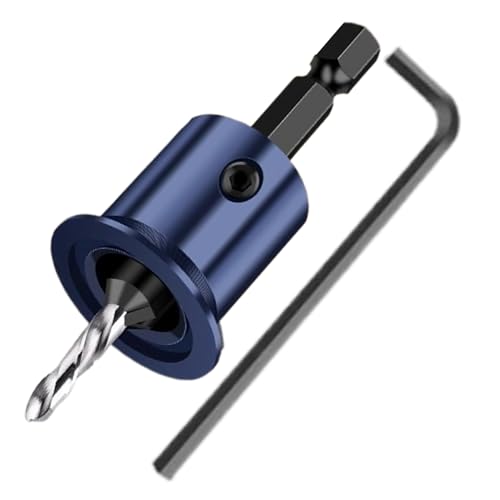Holzbearbeitungsbohrbits - Countersink -Werkzeuge für Möbel machen | Alloy & HSS -Stahl mit einstellbarer Tiefe, langlebiger Tischlerbohrer für DIY- und Heimatprojekte von Pzuryhg