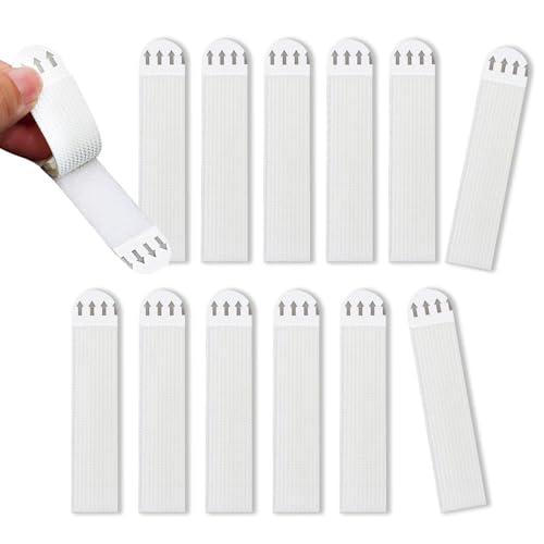 Klettband mit Klebstoff, 12 Stück, selbstklebendes Klettband für die Wand, kein Stanzen, wiederverwendbarer Verschluss, Wandaufhänger für Schlafsaal, Garage, Arbeitszimmer, Küche und Bilderrahmen, 1,6 Klettband mit Klebstoff, 12 Stück, selbstklebendes Klettband für die Wand, kein Stanzen, wiederverwendbarer Verschluss, Wandaufhänger für Schlafsaal, Garage, Arbeitszimmer, Küche und Bilderrahmen, 1,6 von Pzuryhg