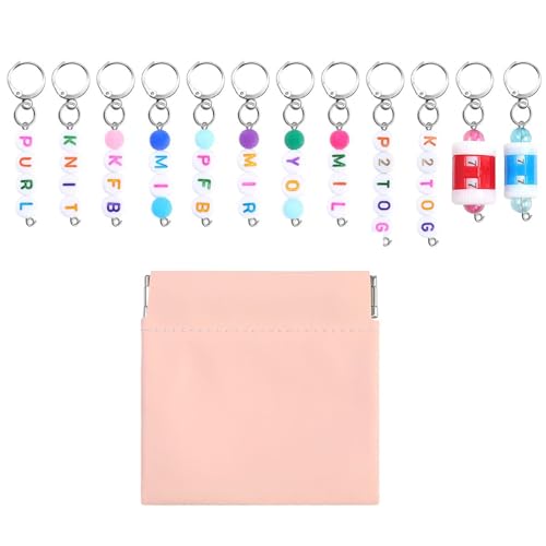 Knitting Markers Small, 65g Sewing Marker with Numbers, PU+Acrylic 12 Pieces Sewing Supplies for Knitting Craft Making Scrapbooking Bracelet Necklace Earring Keychain von Pzuryhg