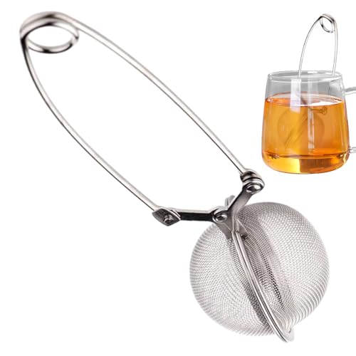 Kugelsieb, Tee-Ei aus Netzstoff, Edelstahl-Sieb, langlebiges Tee- und Kaffee-Ei für lose Blätter, ideal für perfektes Brühen und einfache Reinigung, 15,5 x 4,5 cm Kugelsieb, Tee-Ei aus Netzstoff, Edelstahl-Sieb, langlebiges Tee- und Kaffee-Ei für lose Blätter, ideal für perfektes Brühen und einfache Reinigung, 15,5 x 4,5 cm von Pzuryhg