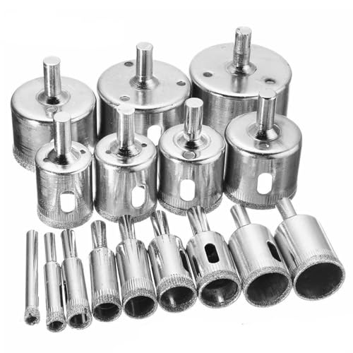 Lochsäge Bohrer,16 Teile Keramikbohrer Set | Hartmetall Lochbohrer für Keramik Marmor Granit Stein Lochsäge Bohrer,16 Teile Keramikbohrer Set | Hartmetall Lochbohrer für Keramik Marmor Granit Stein von Pzuryhg