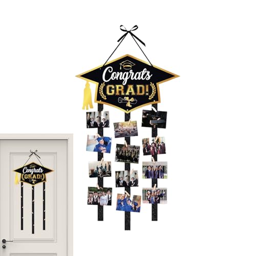 Pzuryhg Graduation Photo Display, Grad Hat Wall Hanger, Class of 2025 Picture Organizer, College Party Decoration, for Door, Design & Classroom Graduate Banner Pzuryhg Graduation Photo Display, Grad Hat Wall Hanger, Class of 2025 Picture Organizer, College Party Decoration, for Door, Design & Classroom Graduate Banner von Pzuryhg