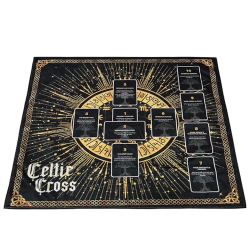 Pzuryhg Tarot-Tischdecke – spirituelles Tuch | dicker Samtstoff, Altar, Tarotkartentuch für Küchenpartys, Wanddekoration von Pzuryhg