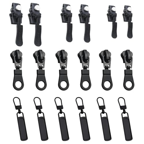 Replacement Zipper Pull, Detachable Backpack Zipper Pulls, Zippers Head Replacement, Removable Luggage, Easy Repair for Clothing, Jackets, Bags, 18 Pieces Replacement Zipper Pull, Detachable Backpack Zipper Pulls, Zippers Head Replacement, Removable Luggage, Easy Repair for Clothing, Jackets, Bags, 18 Pieces von Pzuryhg