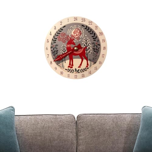 Urlaub Countdown -Kalender - Weihnachtswandschild für festlichen Charme | Holz mit 24 -tägiger Markerfunktion, rustikales Finish, perfekt für Schlafzimmer, Küche, Inneneinrichtung, Feier, 30*30*1 cm Urlaub Countdown -Kalender - Weihnachtswandschild für festlichen Charme | Holz mit 24 -tägiger Markerfunktion, rustikales Finish, perfekt für Schlafzimmer, Küche, Inneneinrichtung, Feier, 30*30*1 cm von Pzuryhg
