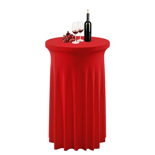 Weihnachtstischrock - Runde Cocktail -Tischdecke für Urlaubsfeiern und Feierlichkeiten | Flexibler Spandex mit verstärkten Ecken, wiederverwendbarer Deckung, eng für das Restaurant Birthday Home Recep Weihnachtstischrock - Runde Cocktail -Tischdecke für Urlaubsfeiern und Feierlichkeiten | Flexibler Spandex mit verstärkten Ecken, wiederverwendbarer Deckung, eng für das Restaurant Birthday Home Recep von Pzuryhg