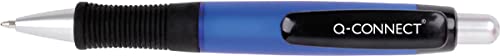 Q-CONNECT Hochwertiger Kugelschreiber, einziehbar, mit Gummigriff, Farbe Blau, Spitze, 1 mm von Q-CONNECT