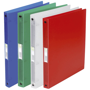 12 x Q-Connect Ringbuch transparent - A4 2-Ring Ring-Ø 16 mm transluze von Q-Connect