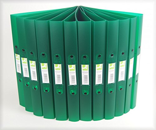 12er Set Ringbuch A4 in frosted grün 2 Ringe 25mm von Q- Connect von Q-Connect