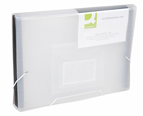 Fächermappen mit 13 Taschen transluzente Farben transparent von Q-Connect