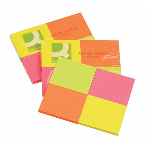 Haftnotizen Quick Notes - Brilliantfarben, 40 x 50 mm von Q-Connect