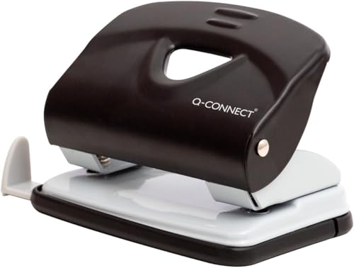Locher Q-Connect, Metall, 20 Blatt, schwarz/grau von Q-Connect