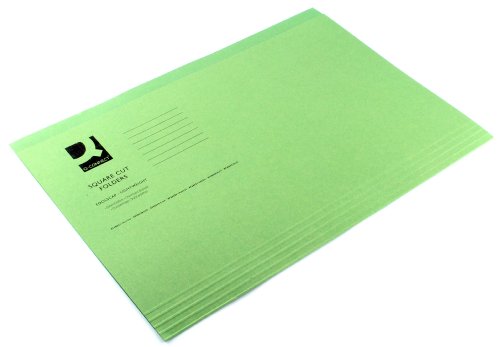 Q-CONNECT Aktendeckel, sehr leicht, 180 g/m², Foolscap-Format 100 grün von Q-Connect