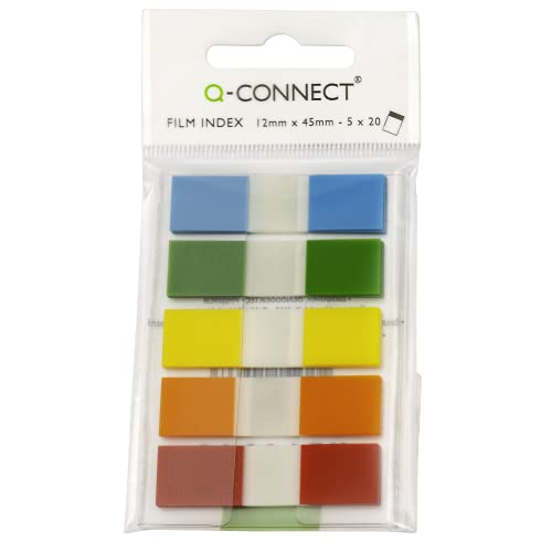 Q-CONNECT KF14966 Index Mini - 12,5 x 43 mm, 5 x 20 Blatt von Q-Connect