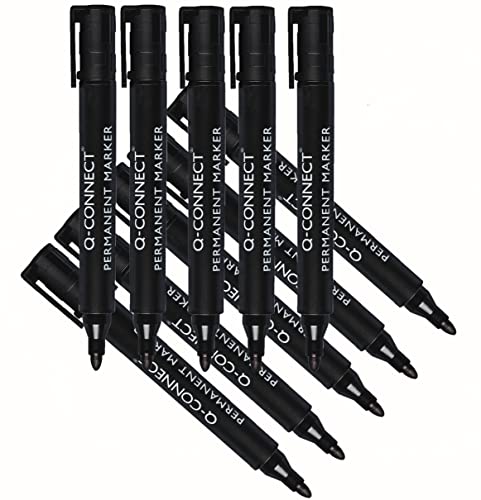 Q-CONNECT KF26045 Permanentmarker Rundspitze Schwarz / 1,5-3mm / 10 Stück/Strichlänge: 300m Q-CONNECT KF26045 Permanentmarker Rundspitze Schwarz / 1,5-3mm / 10 Stück/Strichlänge: 300m von Q-Connect