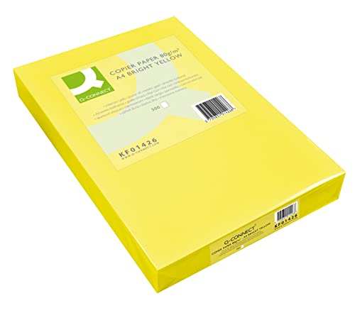 Q-CONNECT Kopierpapier bunt A4 80 GSM 1 Ries Bright Yellow von Q-Connect
