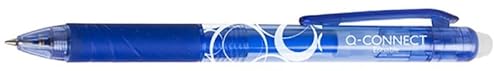 Q-CONNECT Prestige Kugelschreiber/Automatischer Stift/Ideal für das Büro, das Home Office oder die Schule/Metallclip/Austauschbare Kartusche/Tinte: Blau/Farbe: Blau/Löschbar/ 1 Stück/ von Q-Connect