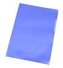 Q-Connect® Sichthülle - A4, 120 mym, genarbt blau, 100 Stück; Packungsinhalt: 100 Stück von Q-Connect