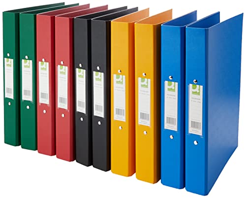 Q-Connect A4 2-Ringordner, Polypropylen, farblich sortiert, 10 Stück Q-Connect A4 2-Ringordner, Polypropylen, farblich sortiert, 10 Stück von Q-Connect